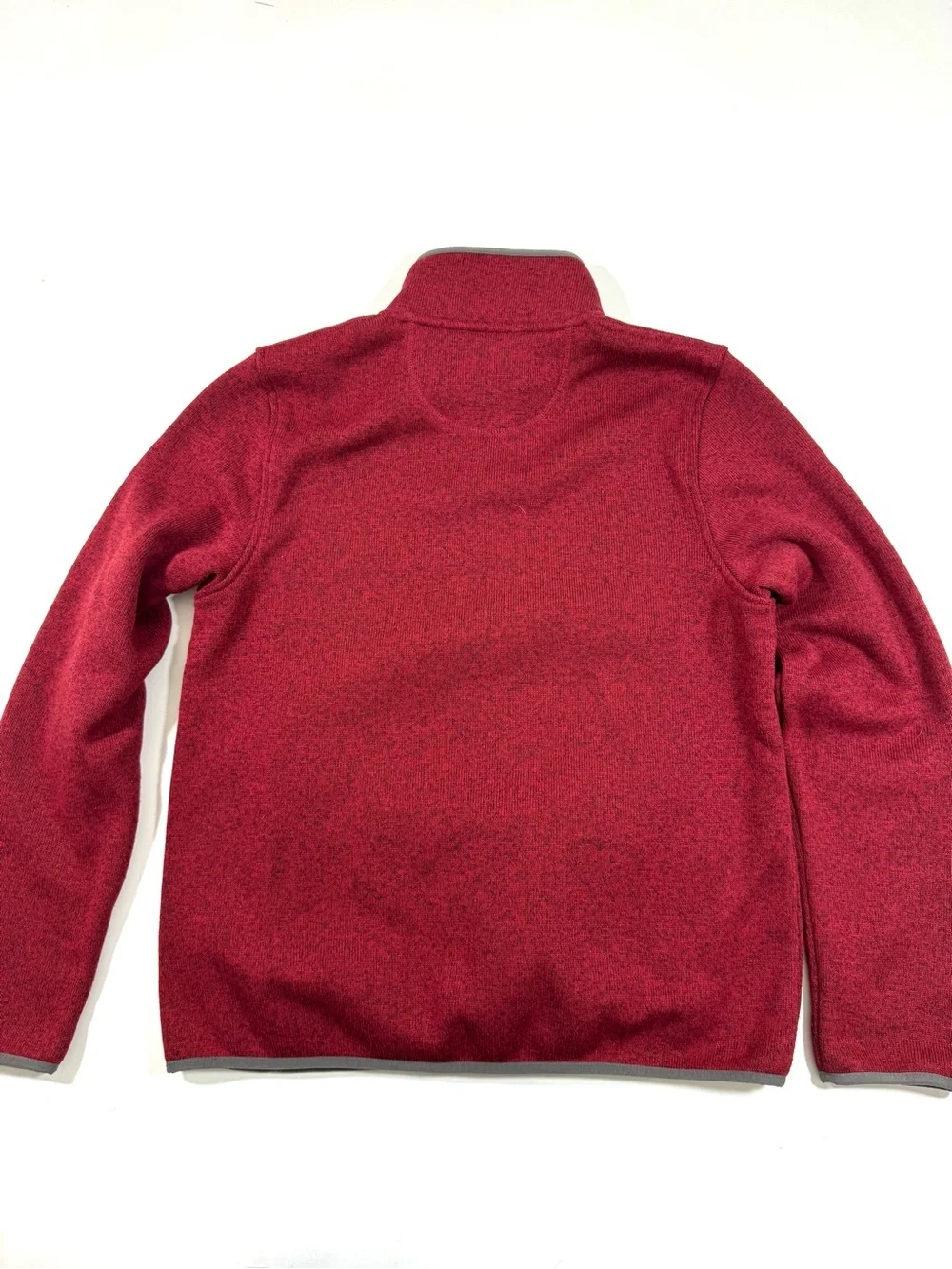 LL Bean Pullover Sweater Fleece Mens Red